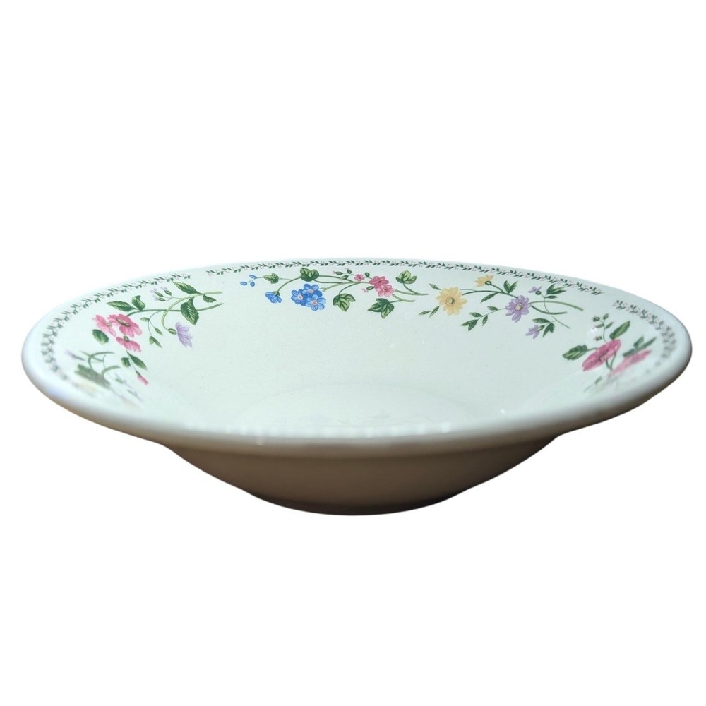 Farberware English Garden 225 Stoneware Bowl 7.5 Inch Floral 1993 Vintage